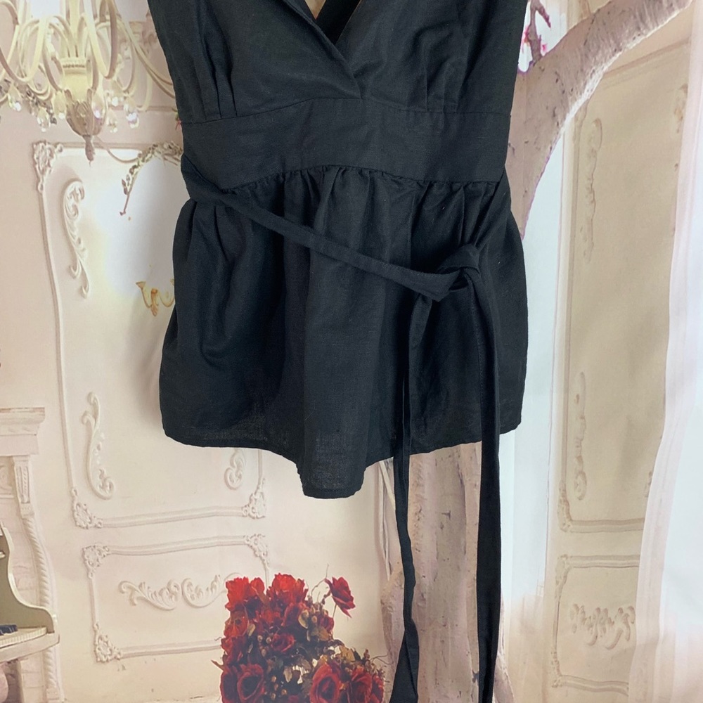 Free People Black Cotton Strappy Top - Picture 3 of 8